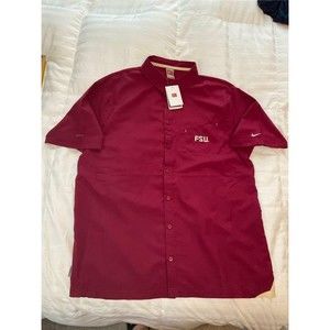 NWT Nike Dry Fit Florida State Seminoles 232460 Button Front Shirt Size XL